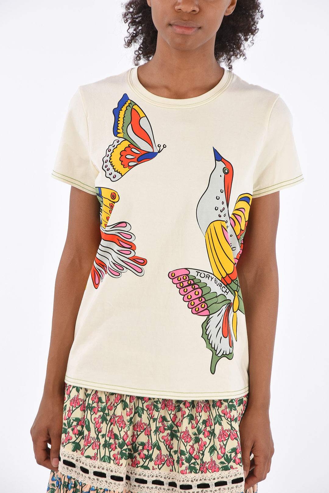 Tory Burch Cotton Promised Land Large Bird T-Shirt women - Glamood Outlet