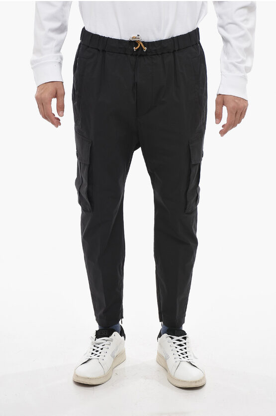 Shop Dsquared2 Cotton Pully Pants With Drawstring