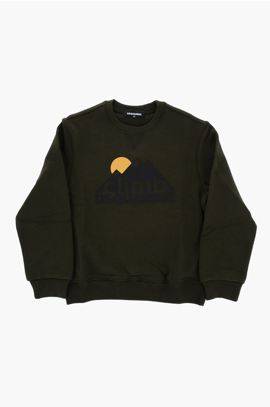 Cotton RELAX Crew Neck Sweatshirt with Front Logo