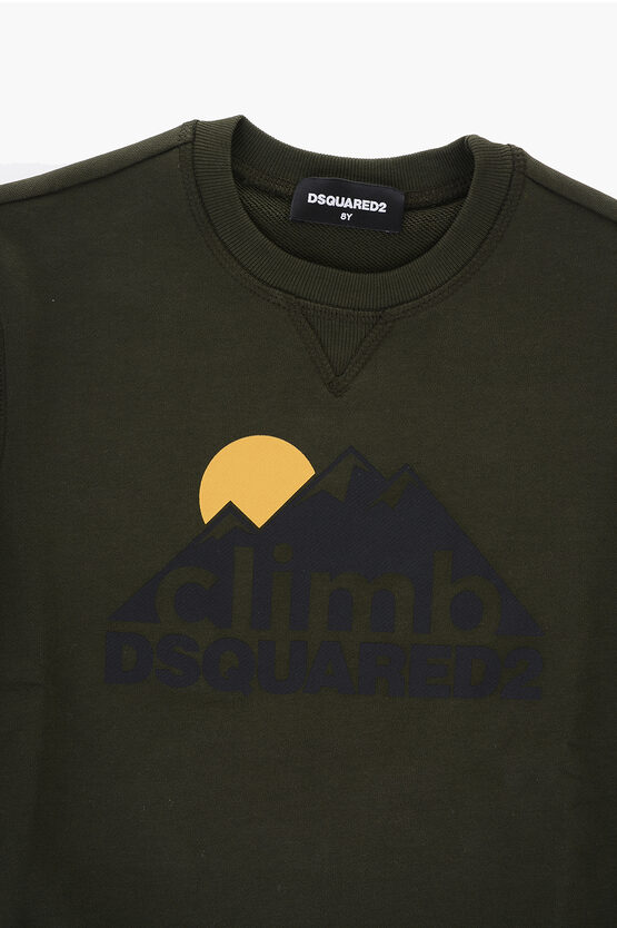 Cotton RELAX Crew Neck Sweatshirt with Front Logo