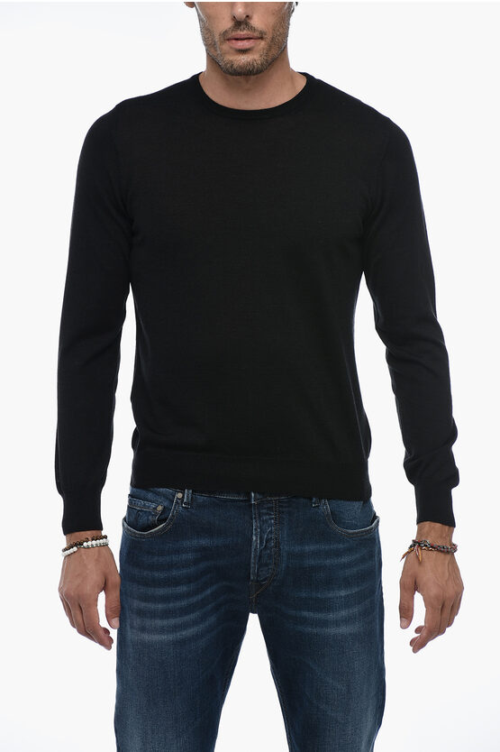 Shop Barba Napoli Cotton Semi-sheer Sweater