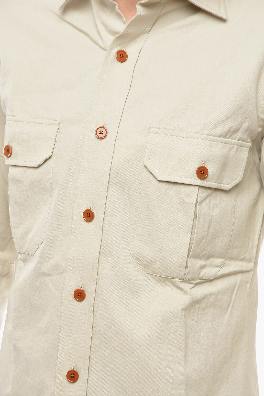Cotton Shirt with Double Breast Pocket