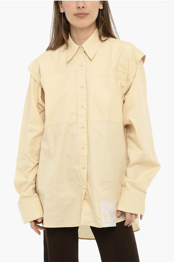 Ramael Cotton Shirt With Double Breast Pockets In Neutral