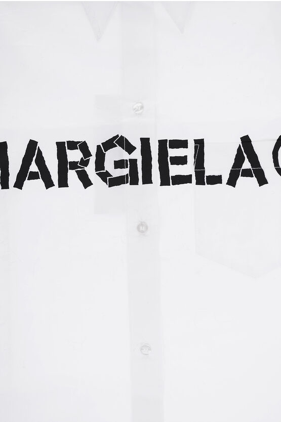 Cotton Shirtdress with Frontal Logo