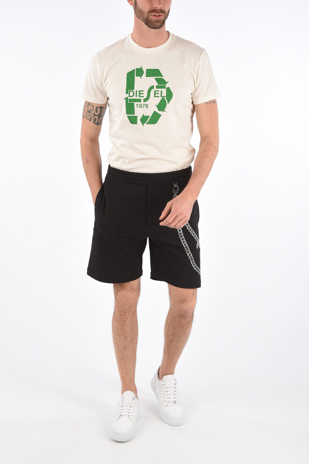ショートパンツ Alexander Mcqueen Dove Grey Cotton Shorts Grey Cotton shorts Masculina Moncler - alexander mcqueen