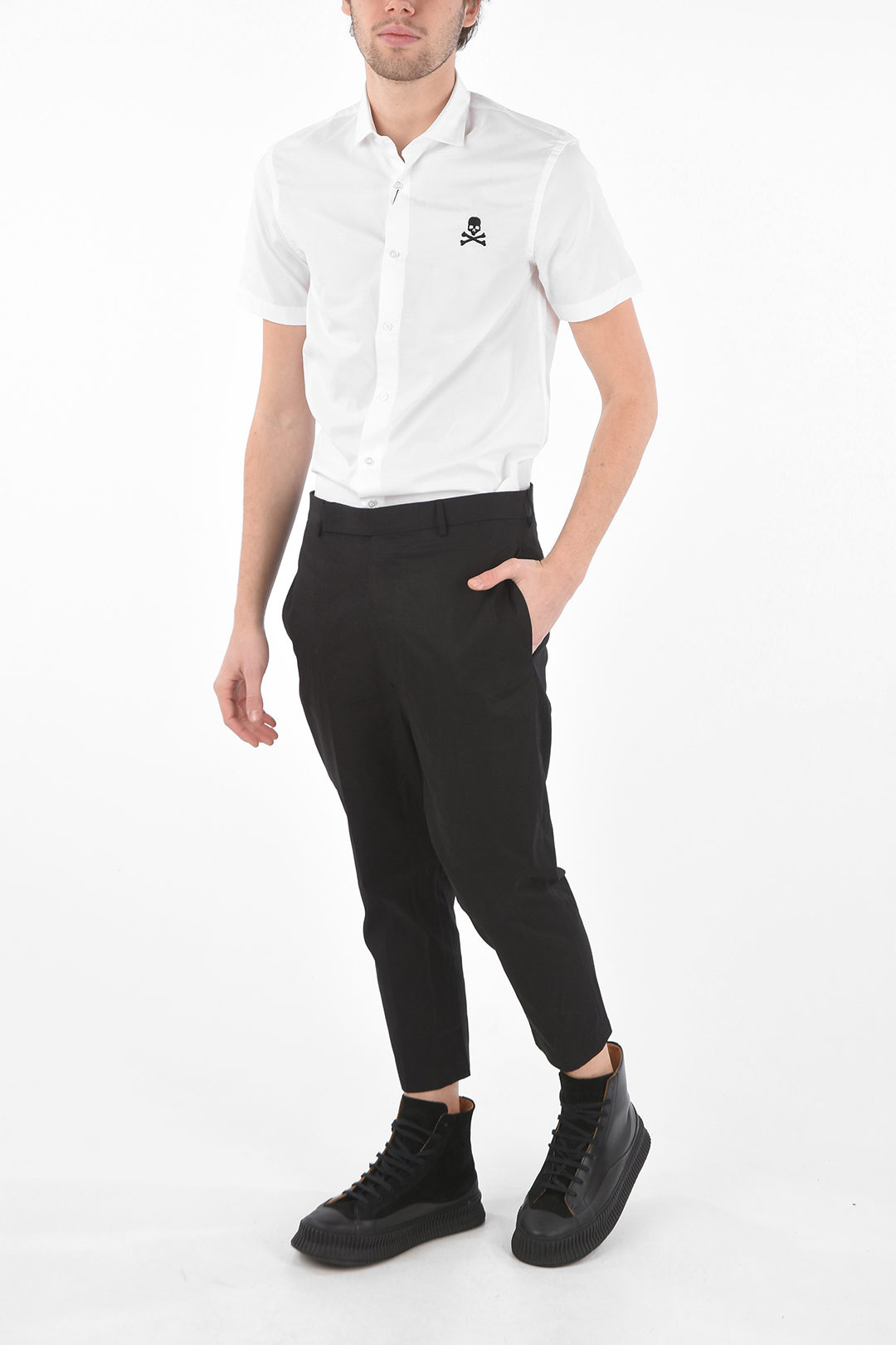 Rick Owens Cotton SLIM CROPPED ASTAIRES Pants men - Glamood