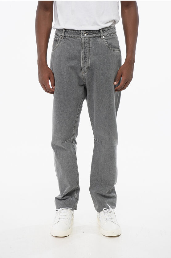 Brunello Cucinelli Cotton Slim Fit Denims With Belt Loops 16cm