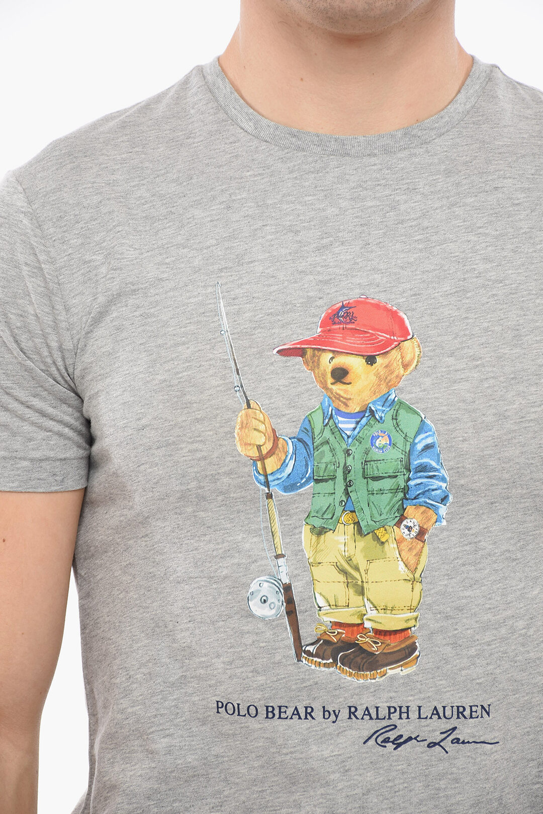 Polo bear fishing t shirt best sale