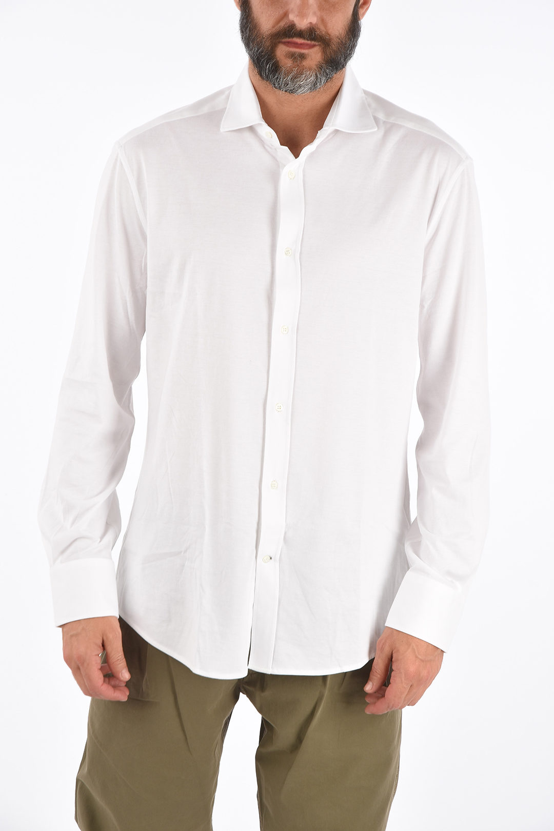 Brunello Cucinelli cotton slim fit shirt men - Glamood Outlet