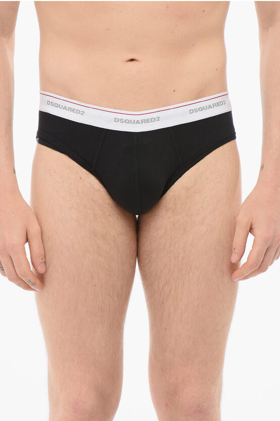Dsquared2 Cotton Slip With Front Push Up