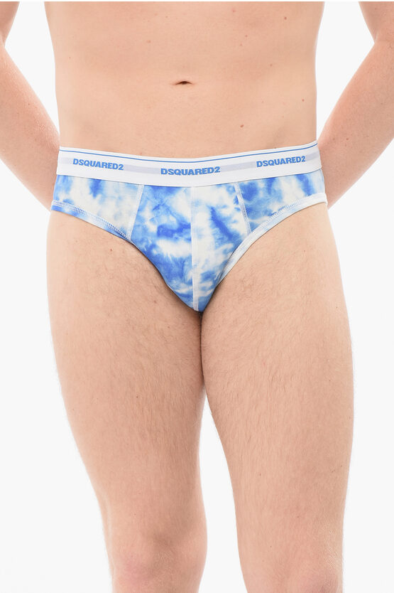 Dsquared2 Cotton Slip With Tie Dye Print