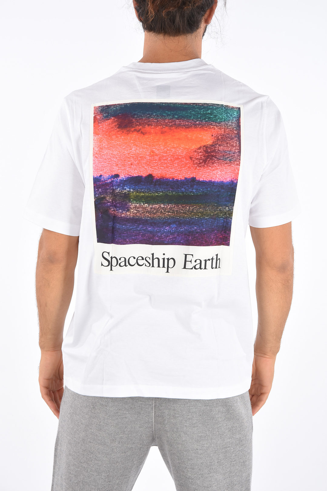 Cotton SPACESHIP EARTH Crew-Neck T-Shirt