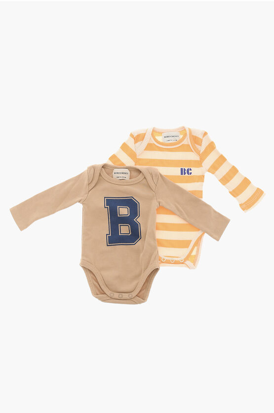 Shop Bobo Choses Cotton Stretch 2 Pairs Of Bodysuit Set