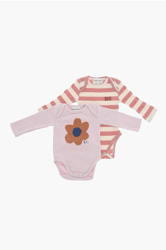 Shop Bobo Choses Cotton Stretch 2 Pairs Of Bodysuit Set