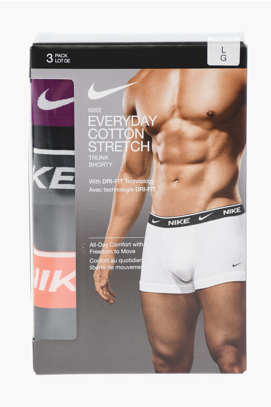 Nike Cotton Stretch 3 Pairs Boxers Set With Logo-band