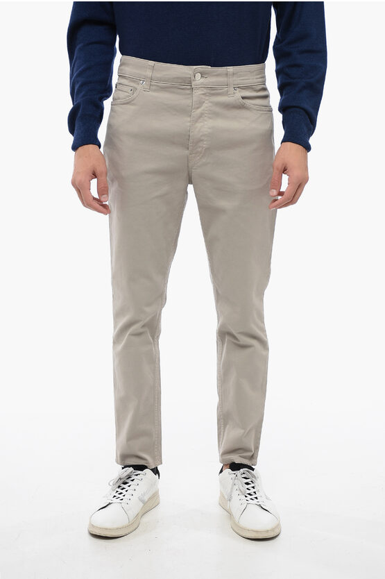 Shop Department 5 Cotton Stretch 5 Pockets Drake Pants With Logo-button