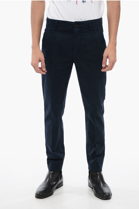 Department Five Cotton Stretch Chinos Pants With Flap Pockets