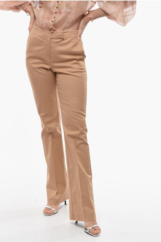 The Andamane Cotton Stretch Regular Fit Pants In Neutral