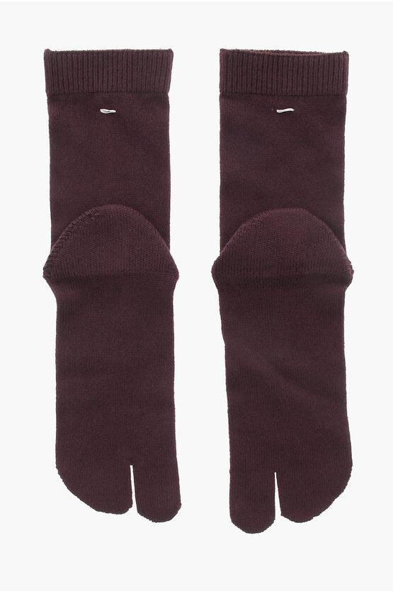 Shop Maison Margiela Cotton Stretch Tabi Long Socks