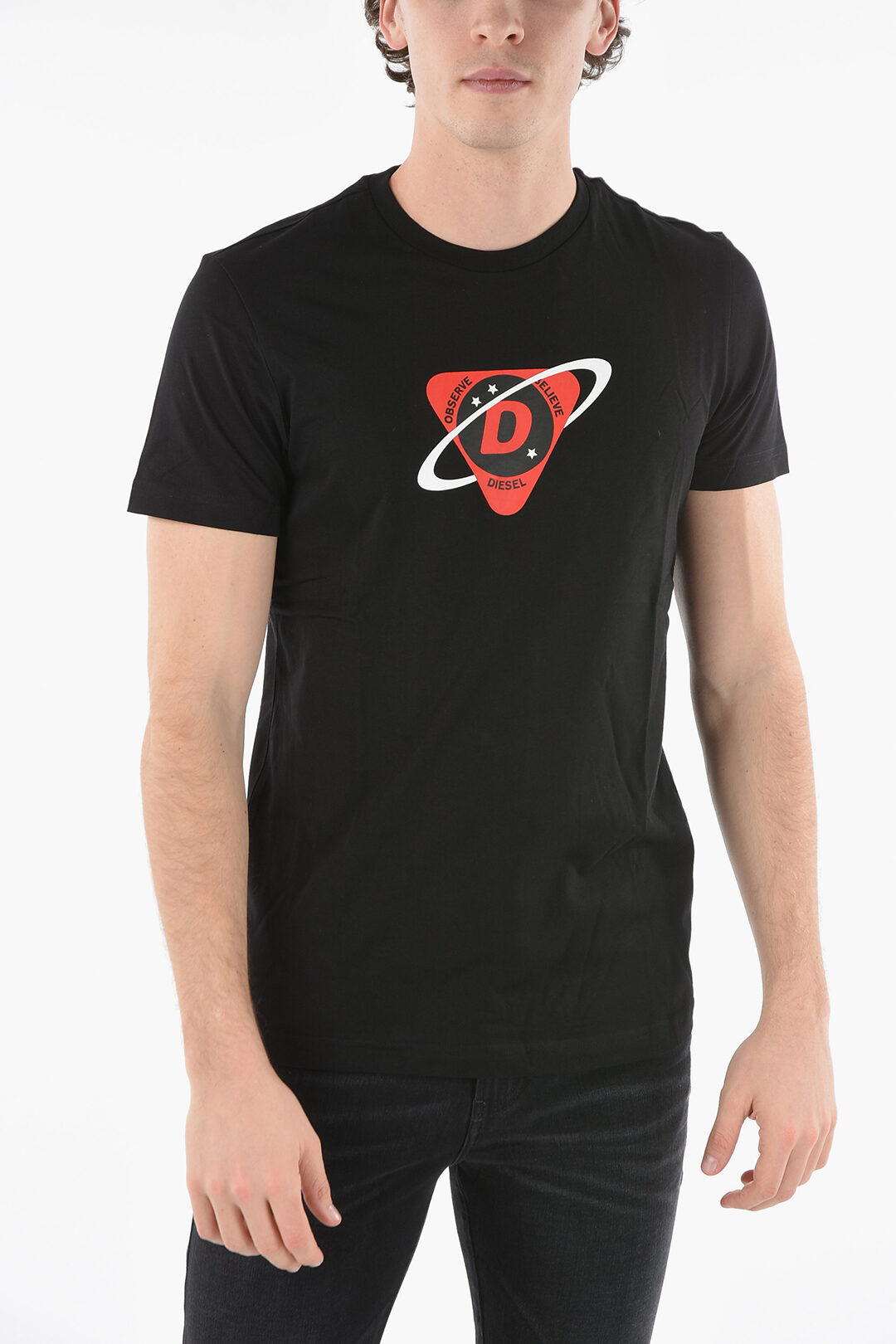 Diesel Cotton T-DIEGOS-K24 Crew-Neck T-shirt with Frontal