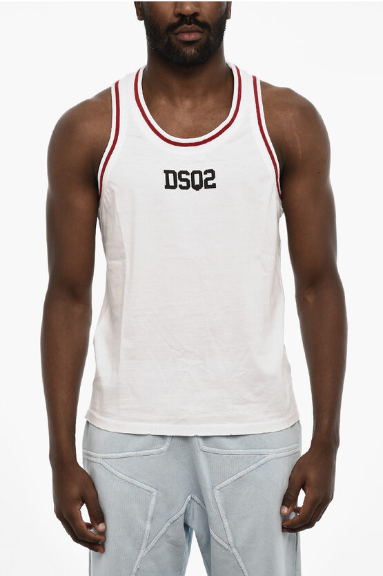 Dsquared2 Cotton Tank Top With Monogram