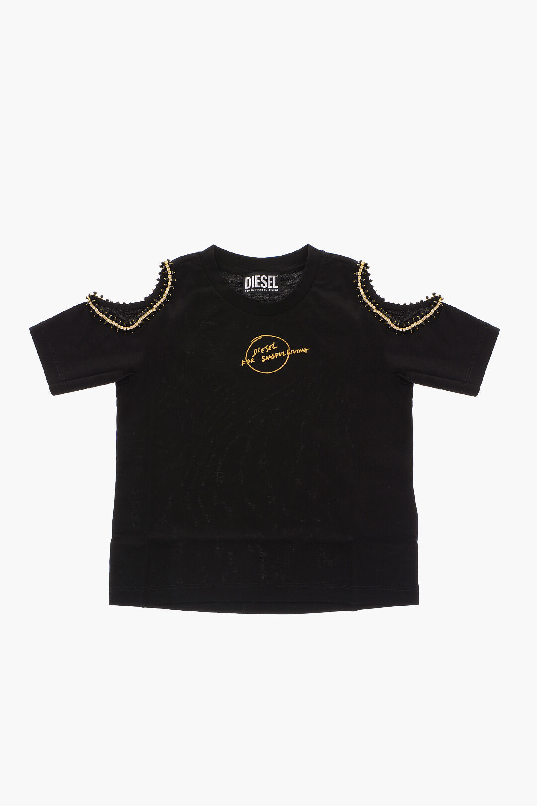 Diesel - Girls Pink Cotton Jersey Top | Childrensalon Outlet
