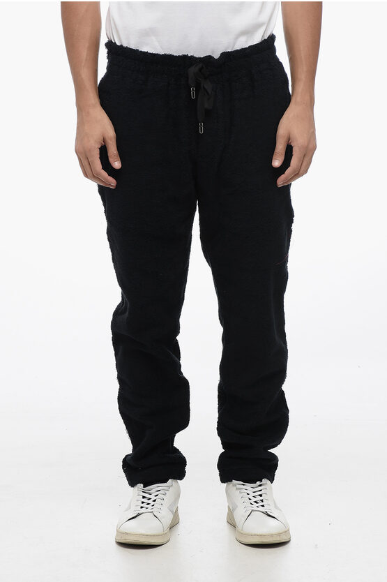 Shop Dolce & Gabbana Cotton Terry Straight Fit Sweatpants