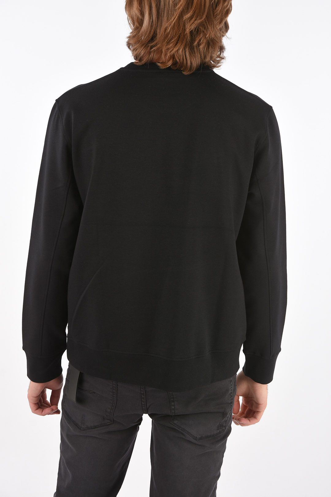 Neil Barrett cotton THUNDERBOLT DEFINITION crew-neck Sweatshirt men ...