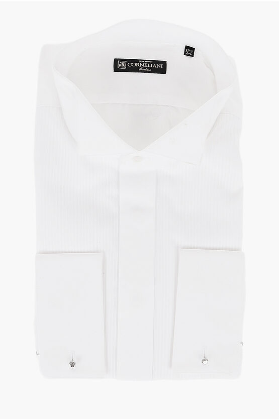 Corneliani Cotton Tuxedo Shirt With Wing-tip Collar