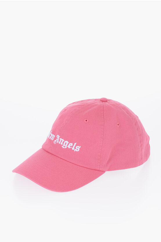 Shop Palm Angels Cotton Twill Cap With Logo