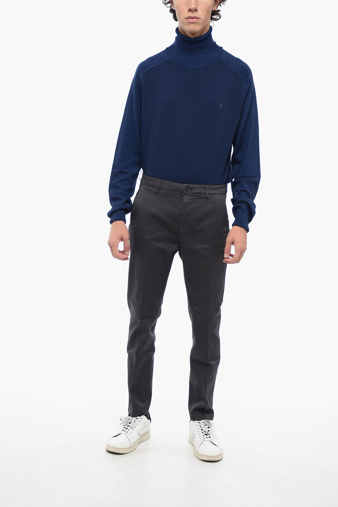 Pantalon Chino Department Five à Pois | Taille W33, Dénis Bleu | Occasion Très Bon état | Coton, Fermeture Bouton