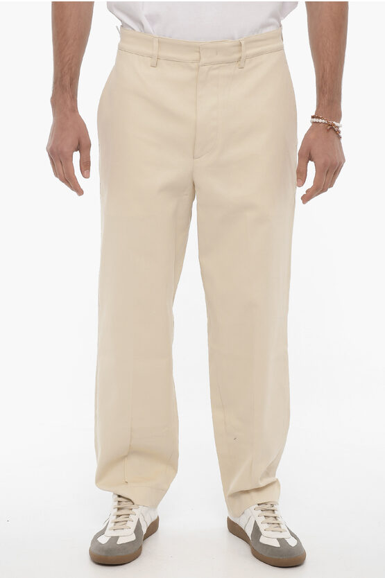 Department 5 Cotton Twill E-motion Baggy Fit Pants In Neutral