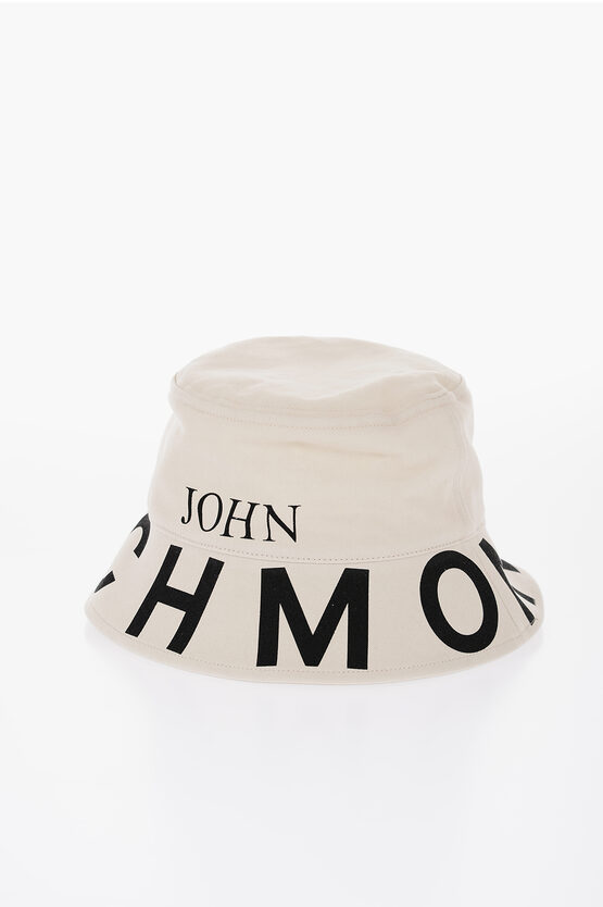 John Richmond Cotton Twill Silia Bucket Hat With Maxi Logo