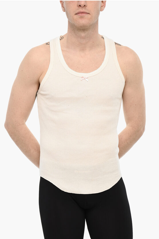 Dsquared2 Cotton Underwear Tank Top With Bow