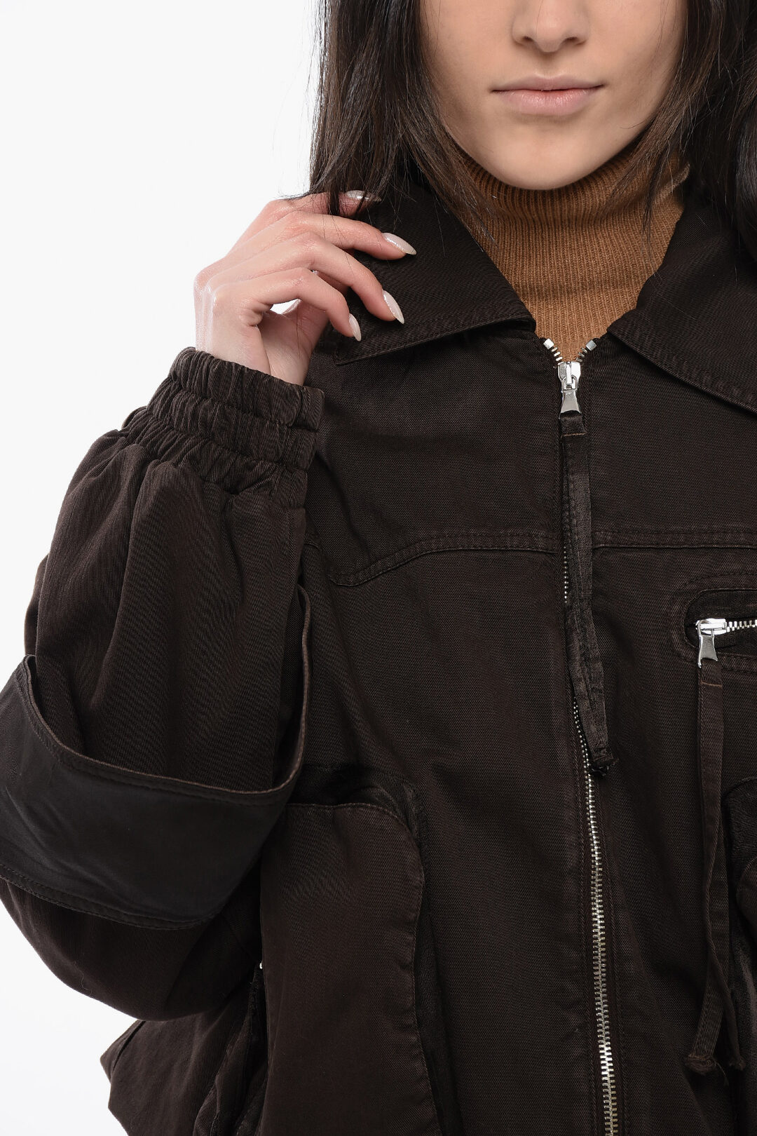 Blumarine Cotton Utility Jacket with Bishop Sleeves women