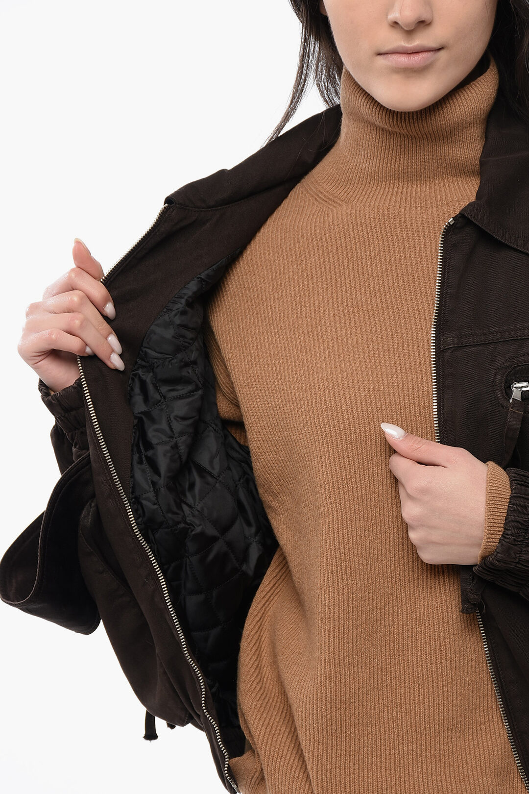 Blumarine Cotton Utility Jacket with Bishop Sleeves women