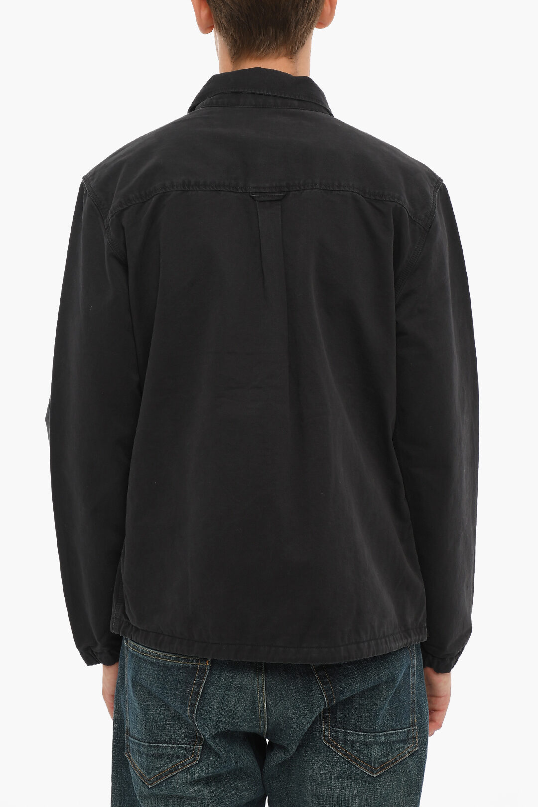 Woolrich Cotton Utility Jacket with Removable Logo Patch men