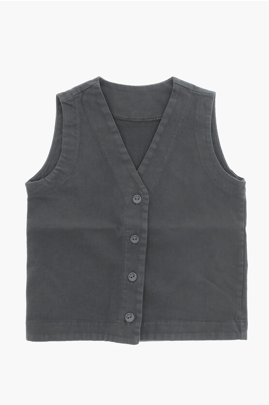 Cotton Vest With V-… - image