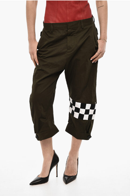 Dsquared2 Cotton Virgin Wool Cropped Pants