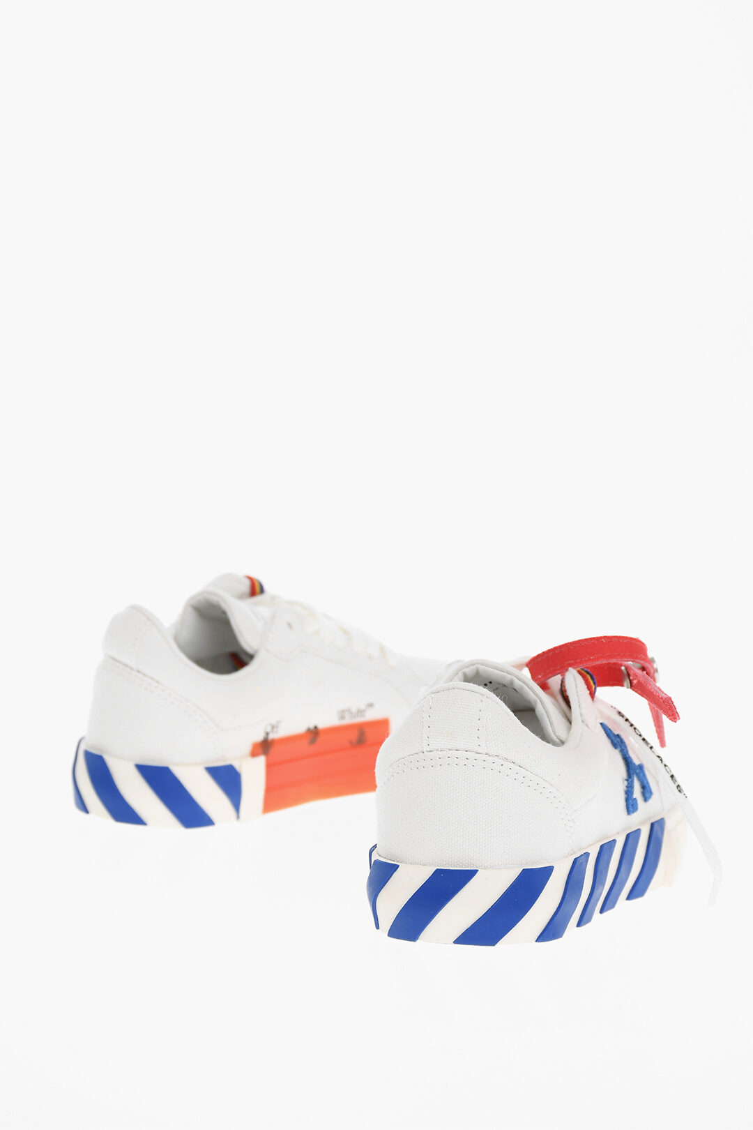 Off-White Kids Cotton VULCANIZED Low-Top Sneakers with Suede Detail ...