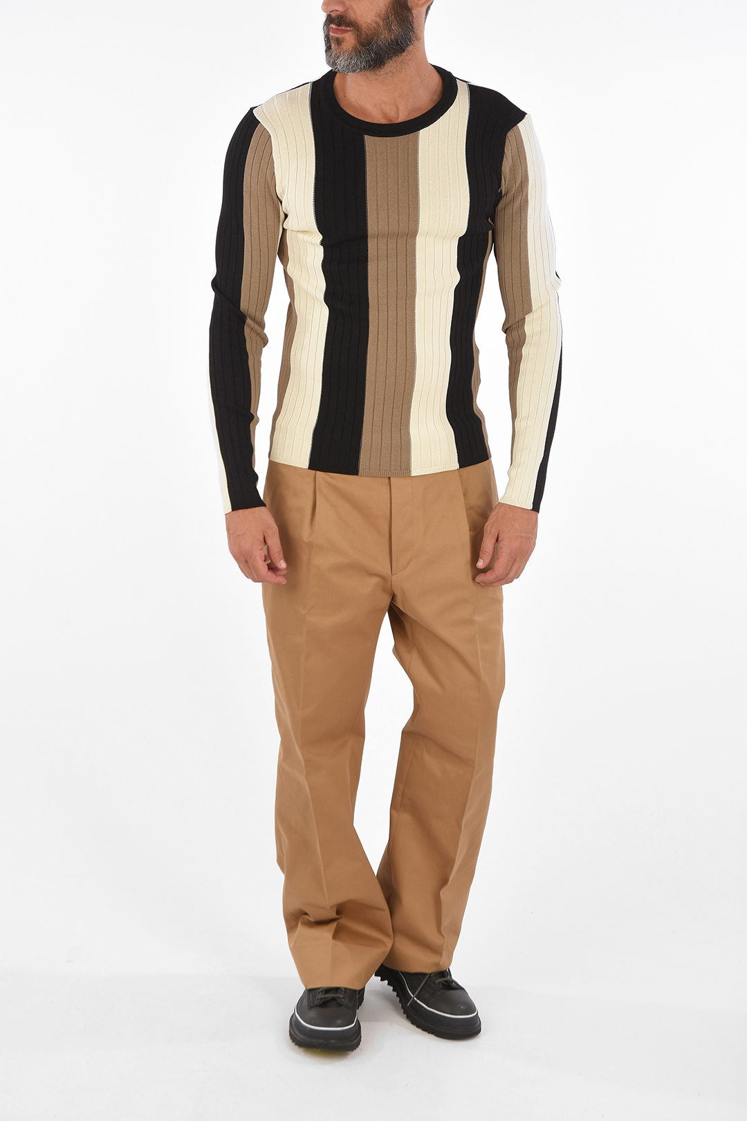 Prada Cotton Wide Leg Pants men - Glamood Outlet