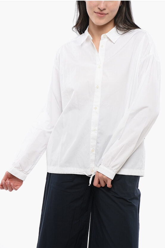 Woolrich Cotton Yarn Shirt With Drawstringed Hem