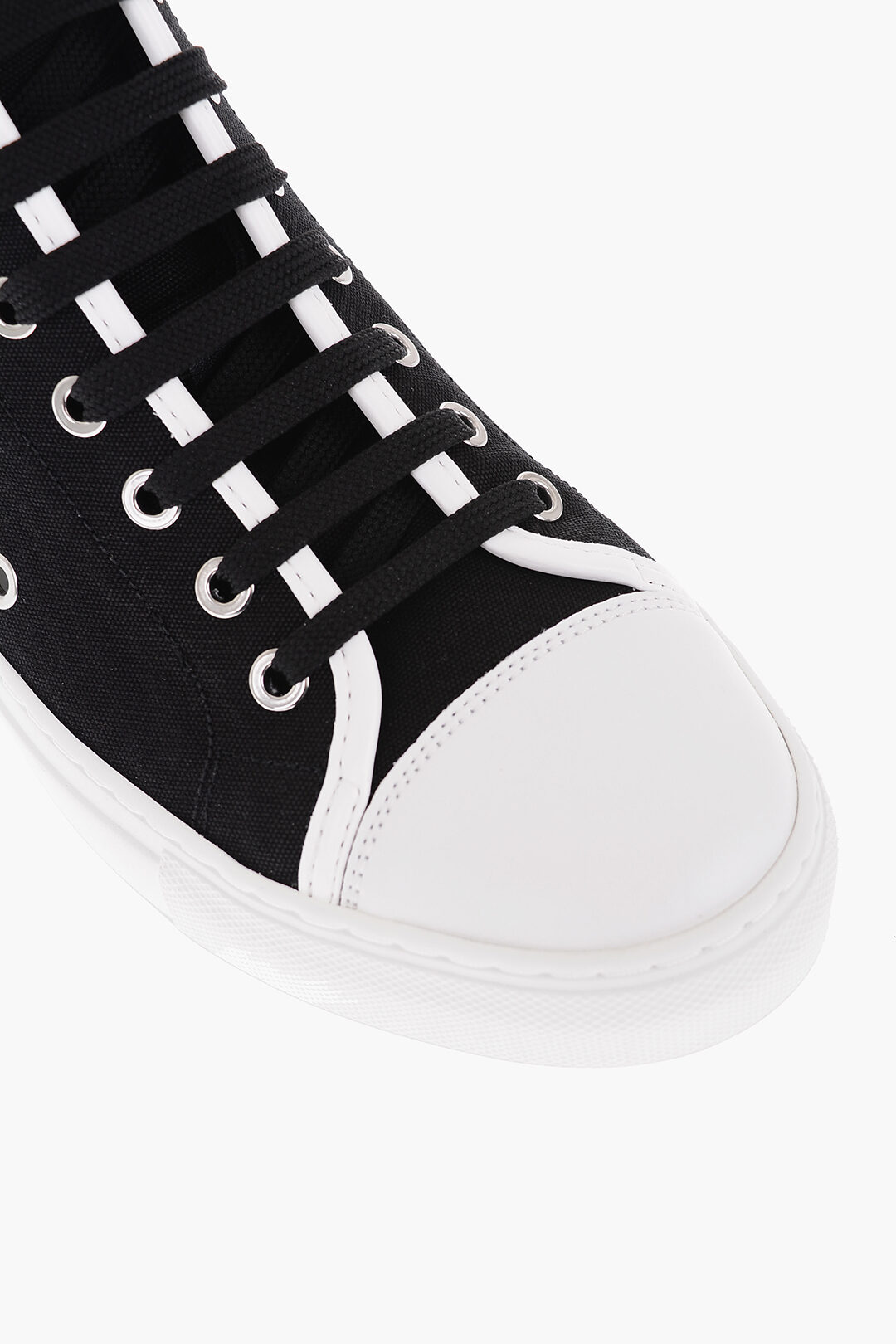 Moschino COUTURE! Canvas High Top Sneakers with Side Embroidery men