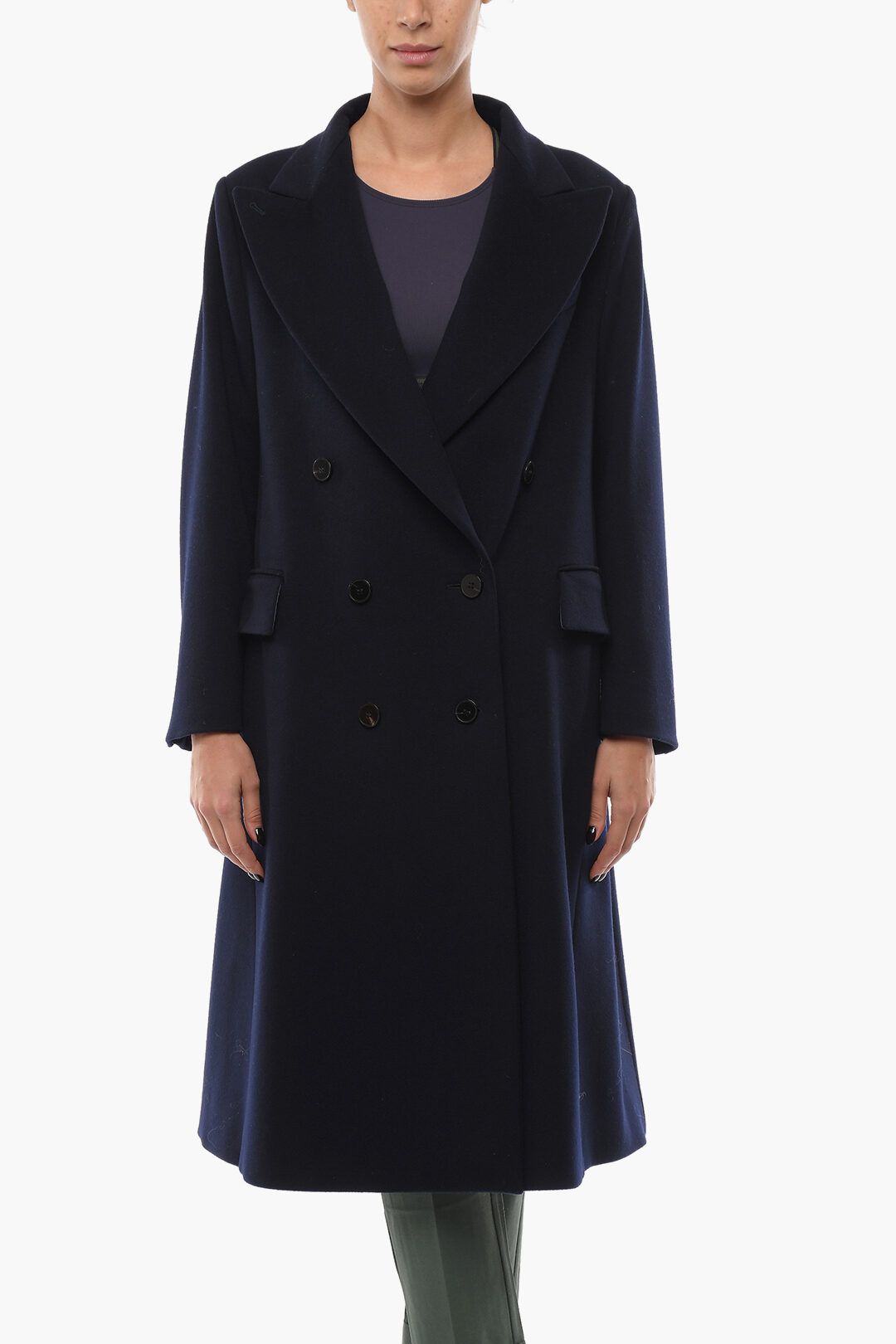 Burberry Cappotto doppiopetto blu in misto lana 4020335 main image 1