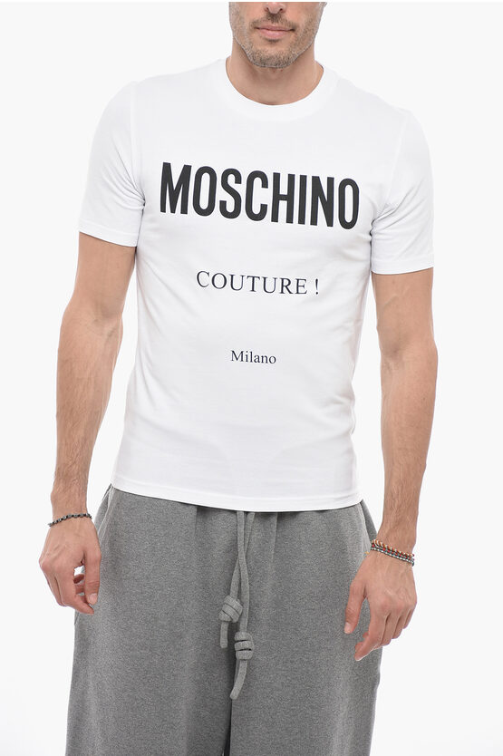 Shop Moschino Couture ! Contrasting Logo Printed T-shirt