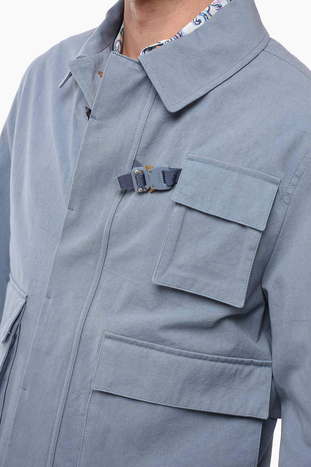 0000~Snap Button Suede Saharan Shirt
