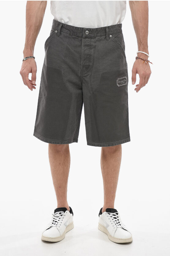 Shop Dior Couture Cotton Shorts With Belt Loops