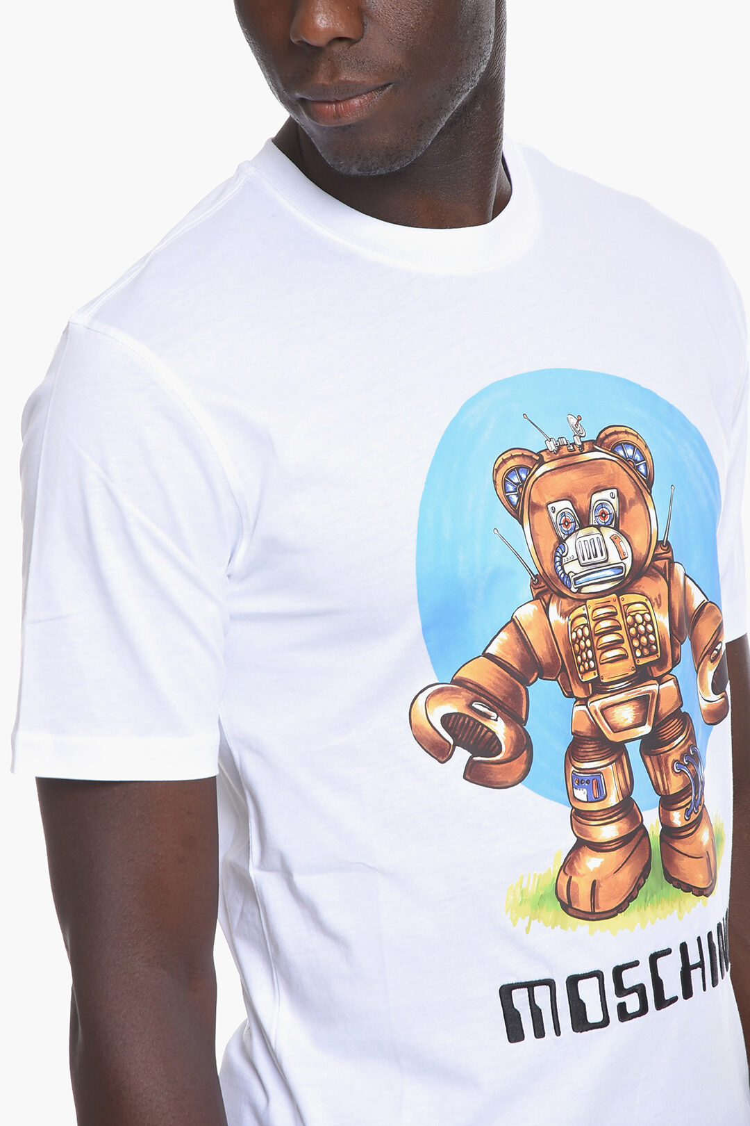 Moschino robot discount bear t shirt