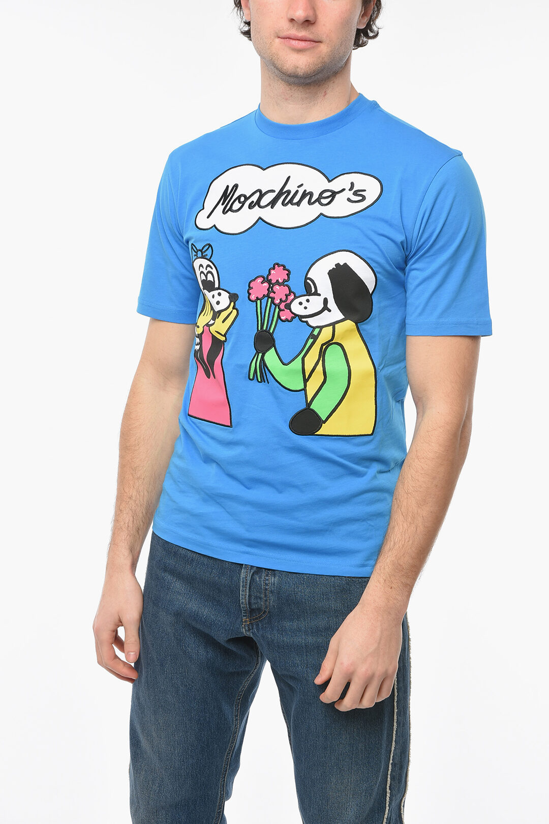 Moschino COUTURE ! Crew-neck T-shirt with Moschino Comics