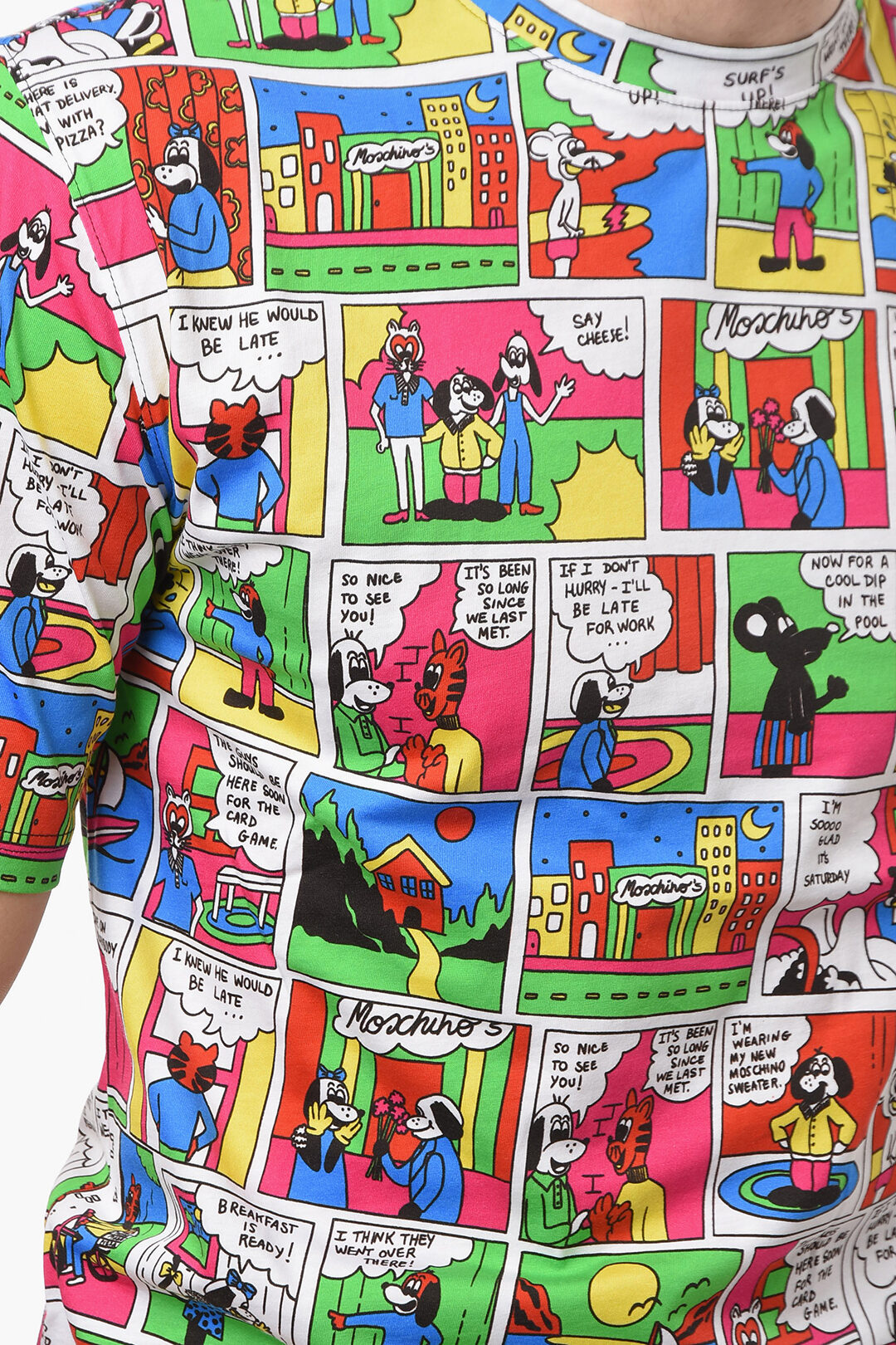 Moschino COUTURE ! Crew-neck T-shirt with Moschino Comics Moschino COUTURE ! Crew-neck T-shirt with Moschino Comics